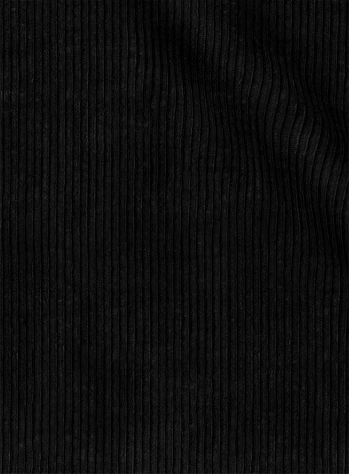 Black Thick Stretch Corduroy Jacket