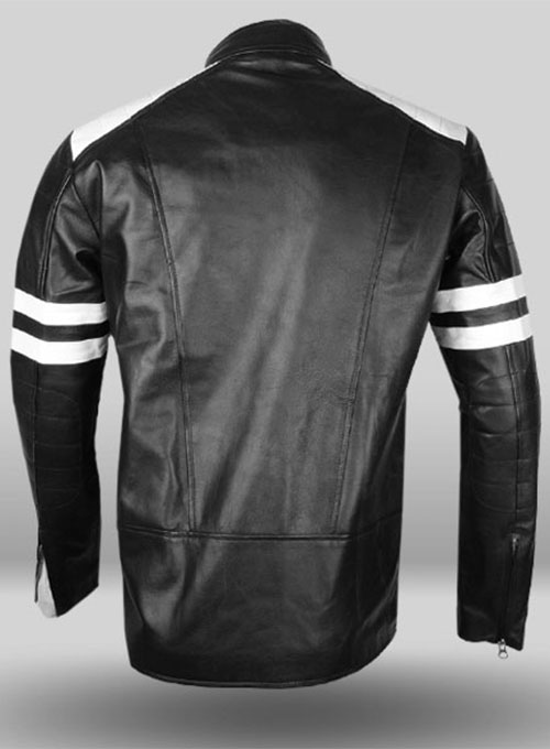 Black Fight Club Leather Jacket - Click Image to Close