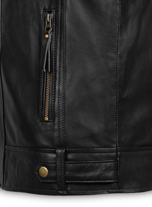 Black Leather Jacket # 660 - Click Image to Close