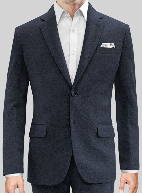 Blue Heavy Tweed Jacket - Click Image to Close