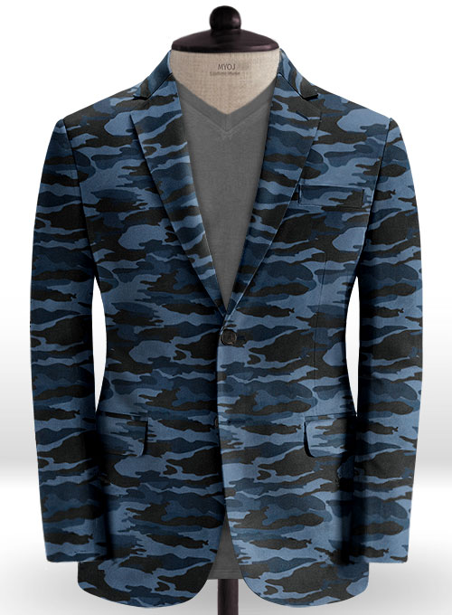 Blue Stretch Camo Jacket