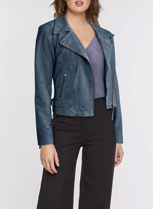 Blue Suede Vanessa Hudgens Leather Jacket #3