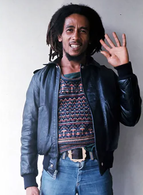 Bob Marley Leather Jacket #1 - Click Image to Close