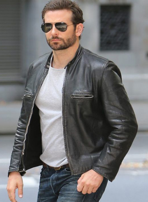 Bradley Cooper Burnt Leather Jacket - Click Image to Close