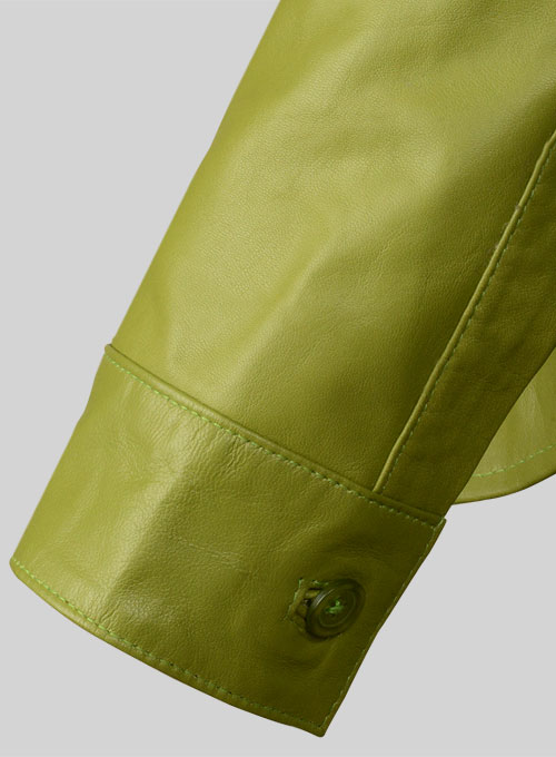Bright Green Classic Leather Shirt