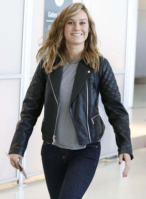 Brie Larson Leather Jacket - Click Image to Close