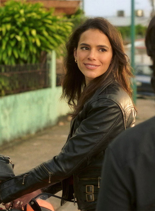 Bruna Marquezine Blue Beetle Leather Jacket : Made To Measure