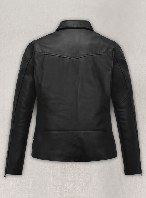 Bruna Marquezine Blue Beetle Leather Jacket - Click Image to Close