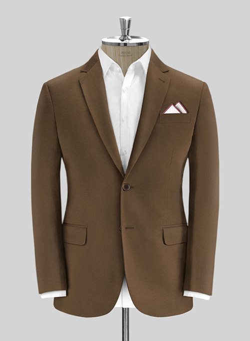 Brown Feather Cotton Canvas Stretch Jacket