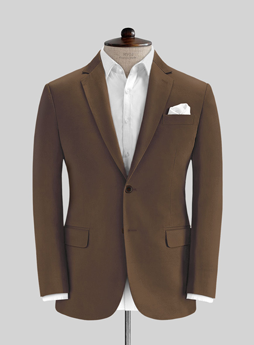 Brown Stretch Chino Jacket