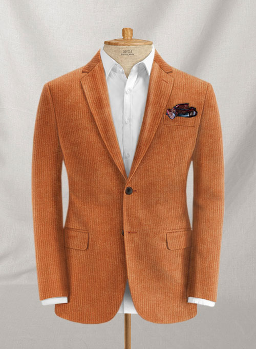 Burnt Orange Thick Corduroy Jacket