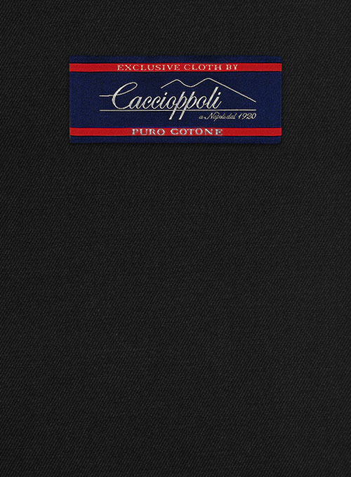 Caccioppoli Cotton Drill Black Jacket - Click Image to Close