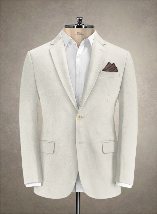 Caccioppoli Canvas Light Beige Cotton Jacket