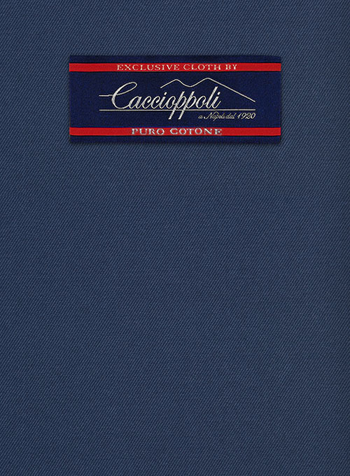 Caccioppoli Cotton Drill Delft Blue Jacket - Click Image to Close