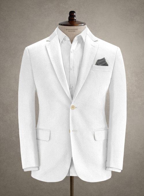 Caccioppoli Cotton Gabardine White Jacket