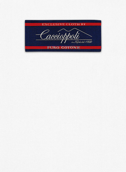 Caccioppoli Cotton Gabardine White Jacket - Click Image to Close