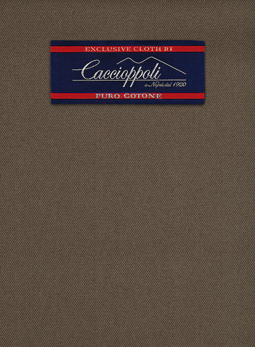 Caccioppoli Cotton Gabardine Dark Brown Jacket - Click Image to Close