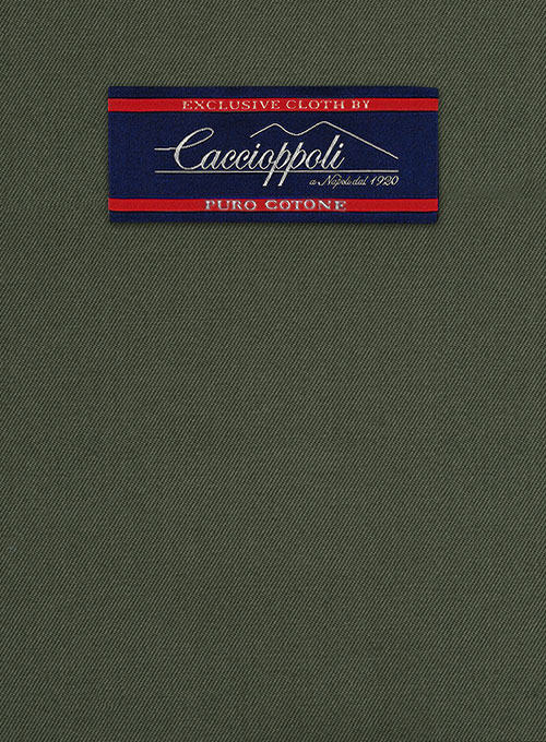 Caccioppoli Cotton Drill Green Jacket