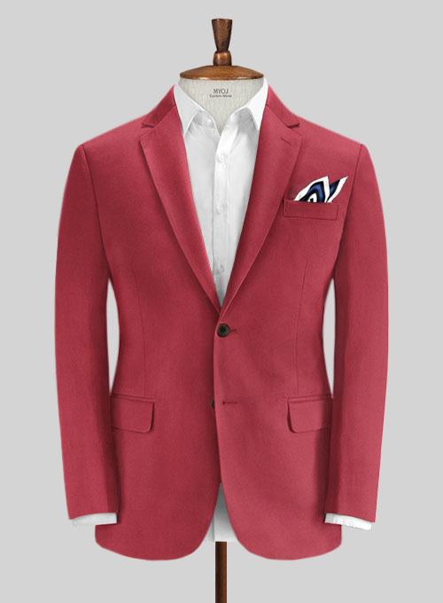 Caccioppoli Cotton Gabardine Tango Red Jacket