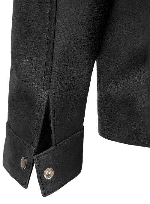 Distressed Black Californication 3 Hank Moody Leather Jacket - Click Image to Close
