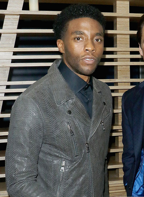 Chadwick Boseman Leather Jacket #1 - Click Image to Close