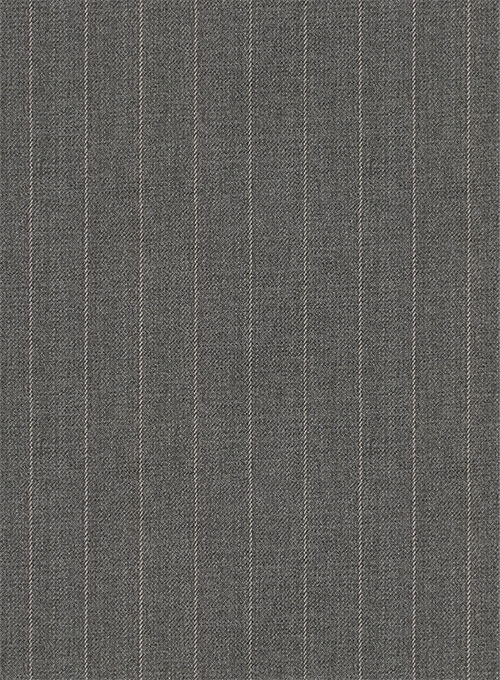Chalkstripe Wool Light Gray Jacket - Click Image to Close