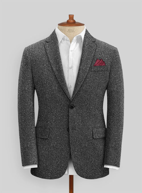 Charcoal Flecks Donegal Tweed Jacket