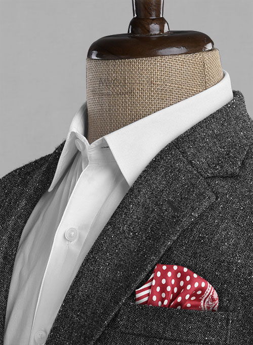 Charcoal Flecks Donegal Tweed Jacket - Click Image to Close