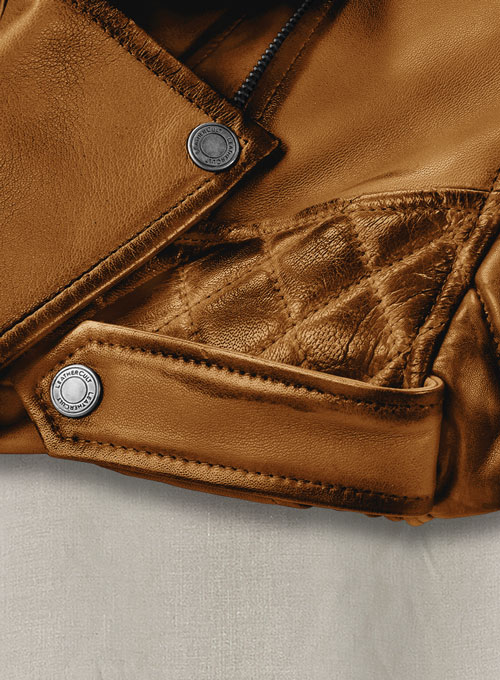 Charles Burnt Mustard Leather Jacket - Click Image to Close