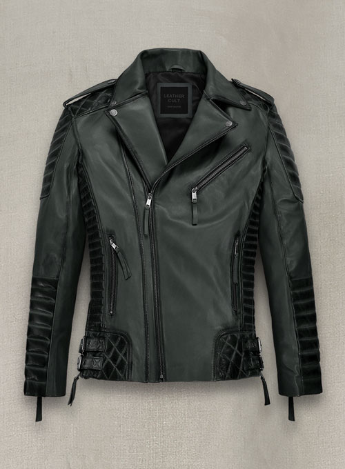 Charles Burnt Charcoal Leather Jacket