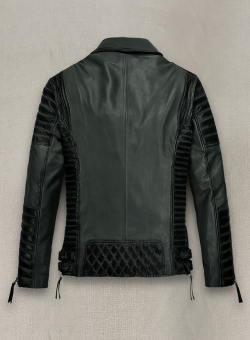 Charles Burnt Charcoal Leather Jacket - Click Image to Close