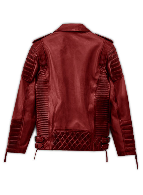 Charles Burnt Red Leather Jacket - Click Image to Close