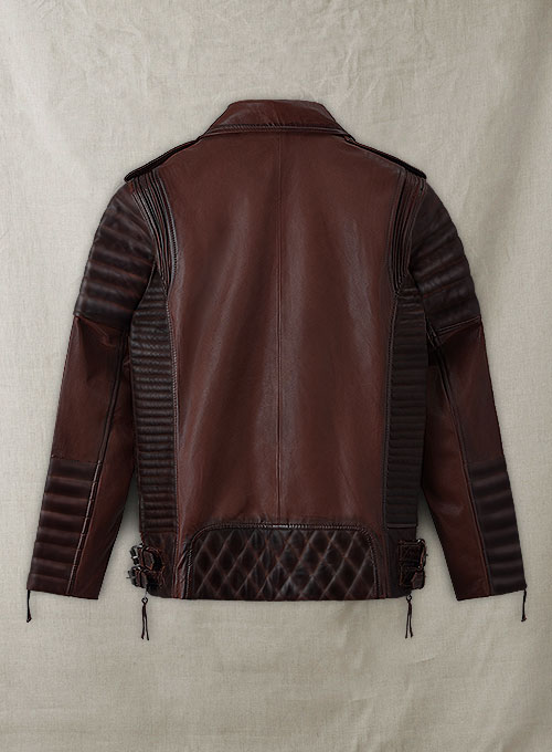 Charles Burnt Maroon Leather Jacket - Click Image to Close