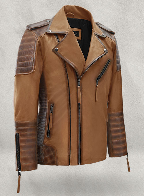 Charles Burnt Tan Leather Jacket