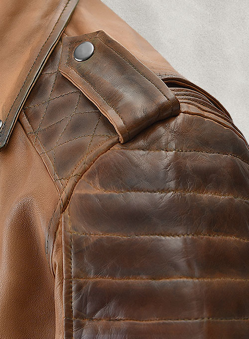 Charles Burnt Tan Leather Jacket