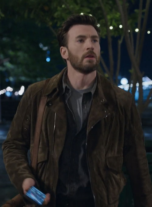 Chris Evans Ghosted Leather Jacket