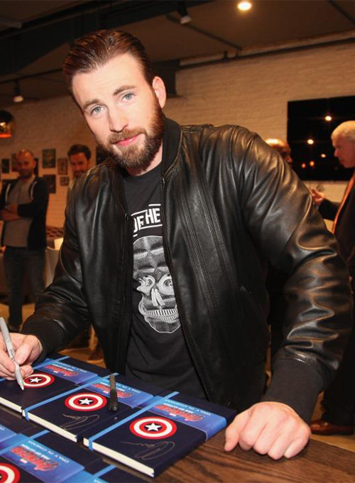 Chris Evans Leather Jacket - Click Image to Close