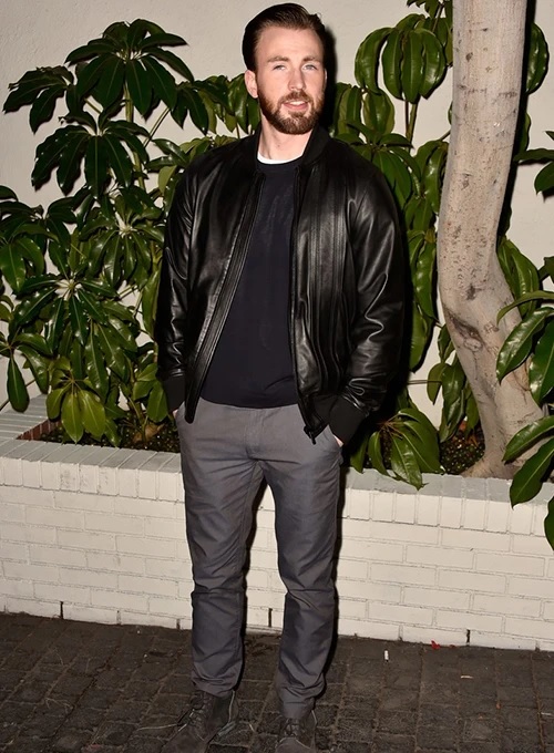 Chris Evans Leather Jacket - Click Image to Close