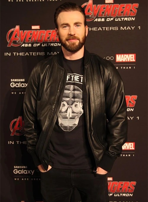 Chris Evans Leather Jacket - Click Image to Close
