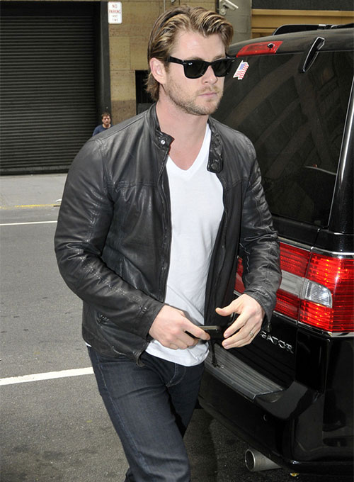 Chris Hemsworth Leather Jacket #1 - Click Image to Close