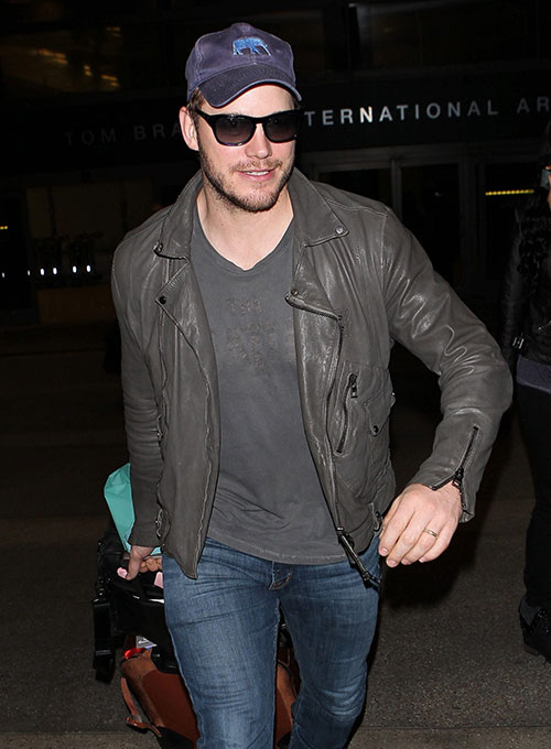 Chris Pratt Leather Jacket #1 - Click Image to Close