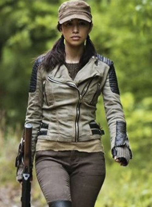 Christian Serratos The Walking Dead Leather Jacket - Click Image to Close