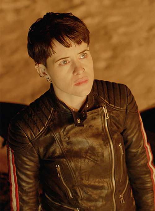 Claire Foy The Girl in the Spider's Web Leather Jacket #2