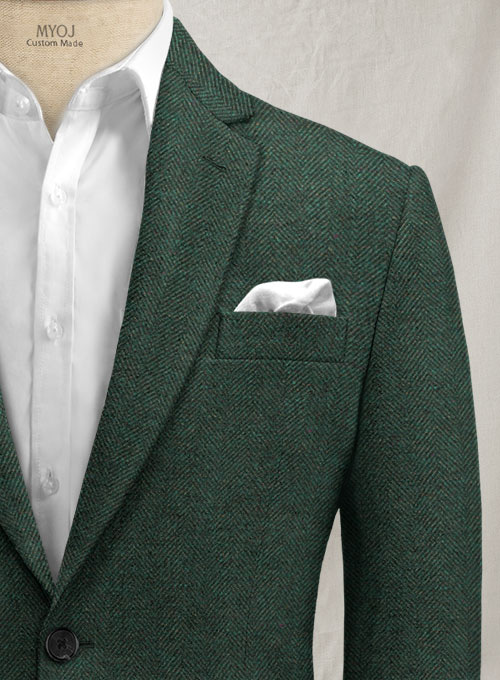 County Green Herringbone Tweed Jacket