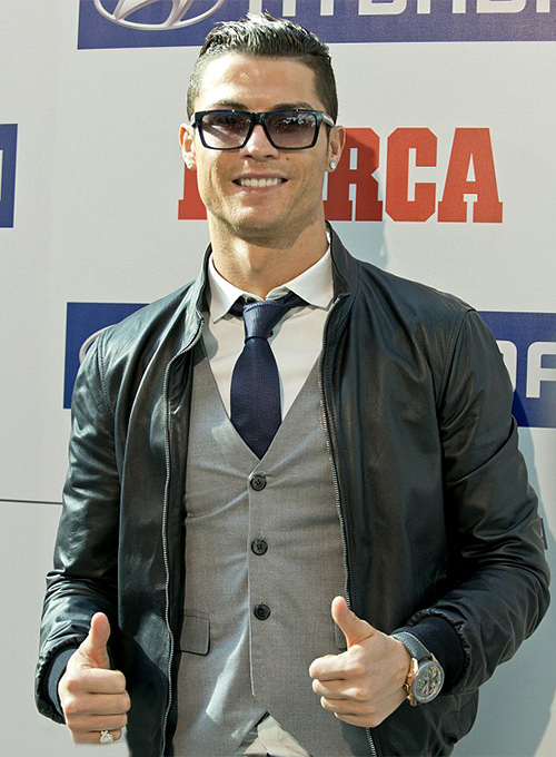 Cristiano Ronaldo Pichichi Award Leather Jacket - Click Image to Close