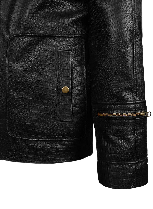 Crocodile Black Star Trek Leather Jacket