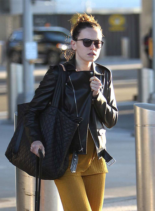 Daisy Ridley Leather Jacket #2