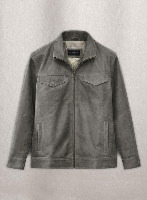 Vintage Dirty Gray Daniel Radcliffe Harry Potter Leather Jacket - Click Image to Close