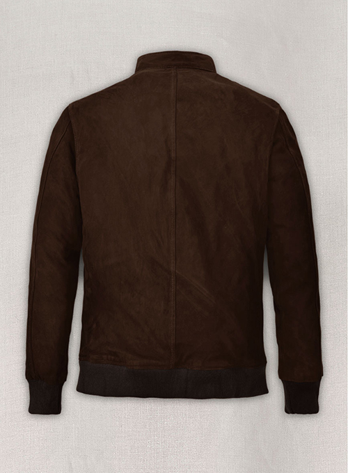 Dark Brown Suede Ryan Reynolds Leather Jacket - Click Image to Close