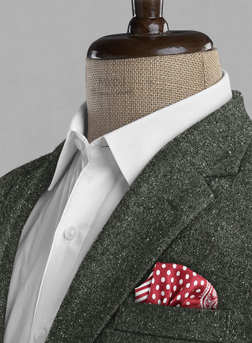 Dark Olive Flecks Donegal Tweed Jacket - Click Image to Close